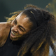 Serena Williams laughing during her match against Zarina Diyas, of Kazakhstan, during day 4 of the BNP Paribas Open on March 8, 2018, in Indian Wells, Calif.
